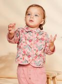 Gesteppte Jacke in altrosa mit Blumendruck FAIMIMI / 23E1BFD2CARD318
