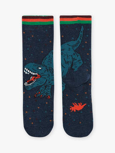 Marineblaue Socken mit Dinosaurier-Muster Kind Junge BUSOUAGE / 21H4PGQ1SOQ070