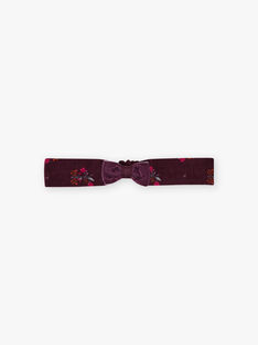 Schwarzes Stirnband mit Blumendruck und Schleife für Baby Mädchen BAROXANE / 21H4BFQ1BAND302