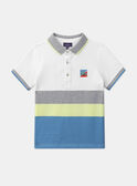 Dreifarbig gestreiftes Poloshirt KLAPOLAGE / 24E3PGN1POL000
