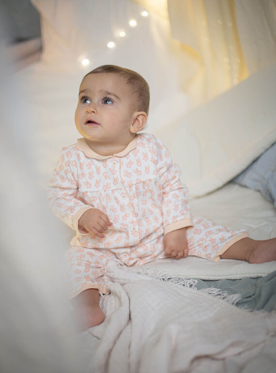 Baby Mädchen Strampler und Söckchen mit Blumenmuster CEGENNY / 22E5BF51GRE001
