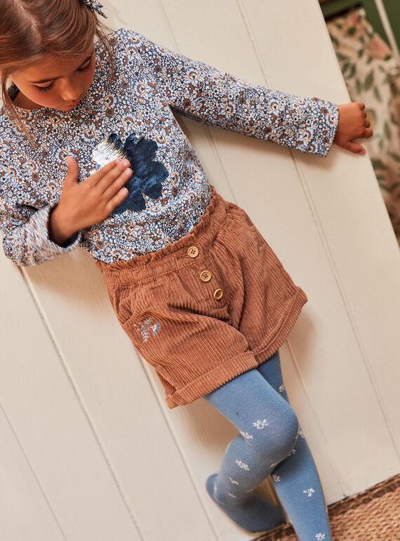 Sweatshirt mit Blumenmuster und Schneeflockenmotiv aus Wendepailletten DIASWETTE / 22H2PFY1SWEC206