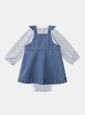 Set aus Body und Chasuble-Kleid in Blau und Ecru LACELIA / 24H1BFJ1ENS001
