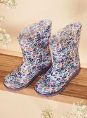 Violette Gummistiefel mit Blumenmuster FAPLUIETTE / 23N10PF11D0C708