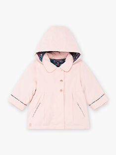 Baby Girl's Pink Raincoat mit integrierter Daunenjacke BINELLY / 21H1BFC2IMPD329