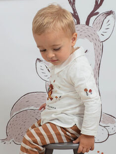 Weißes Langarm-Poloshirt für Babys BALIAM / 21H1BGJ1POL001