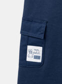 Marineblaue Komforthose mit Taschen mit Cargo-Effekt LADAMIEN / 24H1BGJ1PANC230