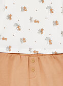 Set mit Oberteil, Hose und Stirnband in Haselnussbraun und Ecru LOGAN / 24H0CG13ENS821
