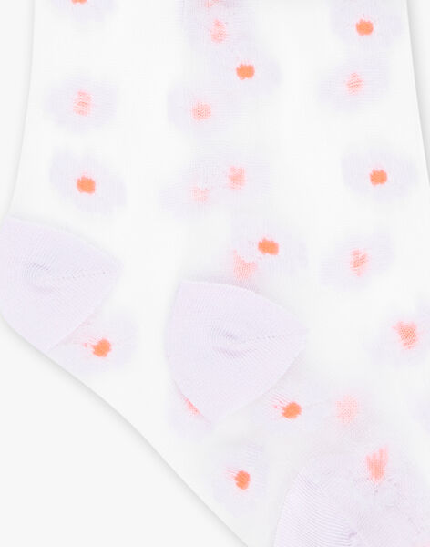 Transparente Socken mit lila Blumen DASOETTE / 22H4PF51SOC961