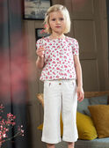 Kind Mädchen ecrufarbene Jeans mit weitem Bein CILOUETTE / 22E2PF81PAN001