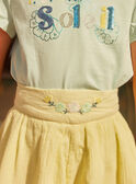 Gelbe Shorts mit Stickereien in Blassgelb KLISHETTE / 24E2PFR1SHO103