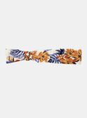 Stirnband mit buntem Blumen-und Fischprint in Weiß KAZELIE / 24E4BFS1BAN001