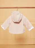 Nickijacke zur Geburt mit Kapuze in Beige LOAC / 24H0CM11VES007