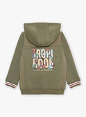 khakifarbenes Sweatshirt mit Kapuze FINAGE / 23E3PGD1GIL628
