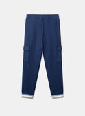 Blaue Hose aus strukturiertem Fantasiestrick LEJOGAGE / 24H3PGJ1CFPC230