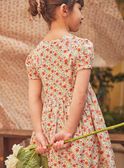 Kurzes ausgestelltes Kleid in Elfenbein mit Blumenmuster GAUFRETTE / 23H2PF72ROB005