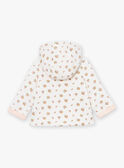 Geburtsjacke mit Kapuze in Ecru aus wattierter Baumwolle LOELIA / 24H0CF11VES001