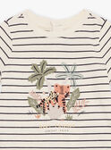 Graues T-Shirt mit Streifenmuster FATING / 23E1BGP1TMC007