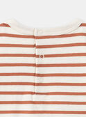 Gestreifter T-Shirt-Body KAMALO / 24E1BGE2BOD632