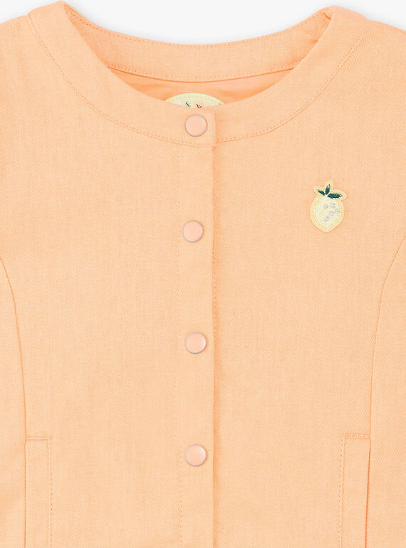 Orange Jacke Kind Mädchen ZIJAKETTE / 21E2PFO1VES406
