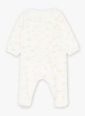 Off-white Samtstrampler mit Blumen- und Hundedruck GORETTE / 23H0NFL1GRE001