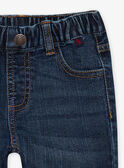Dunkle Denim-Jeans für Kinder Jungen mit Kontrastnähten CAZIRAGE1 / 22E3PGF2JEAK005