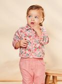 Gesteppte Jacke in altrosa mit Blumendruck FAIMIMI / 23E1BFD2CARD318