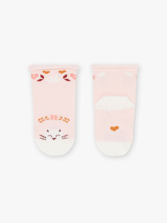 Baby Mädchen nackte Socken mit ausgefallenem Katzenmotiv CABEAUTE / 22E4BF71SOQD319