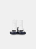 Weiße Babyschuhe in Söckchenform mit Waschbärenkopf Baby, Jungen NAIDRISS / 25F10BG32D08001
