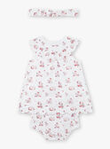Bedrucktes Popeline-Kleid, Blümchen und Baby-Mädchen-Stirnband ZOLISE / 21E0CFY2ENS000