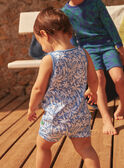 Kurzoverall in Blau mit Palmen- und Sonnenprint LABOBBY / 24H1BGI2CBLC208