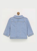 Jeansblaue Strickjacke RAILIA / 19E1BFD3CAR704