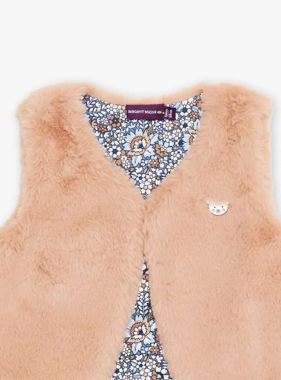 Ärmellose Weste aus Kunstpelz in beige DAROMANE / 22H1BFY1CSMI820