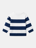 Blau-weißer Pullover mit Streifenmuster LADAEL / 24H1BGJ1PUL001