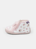 Rosafarbene Babyschuhe mit Fuchskopf und weißem Blumenprint Baby, Mädchen NEBECKY / 25F10BF31CHP301