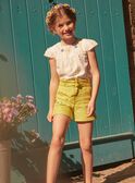 Shorts in Gelb aus Baumwolle und Leinen LASHORETTE / 24H2PFI1SHO116