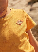 Senfgelbes T-Shirt mit Wüstenprint FLITIAGE / 23E3PGP3TMCB106