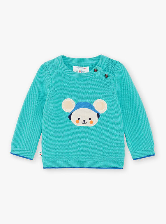 Türkisblauer Pullover ZAKEVIN / 21E1BGJ1PULG621