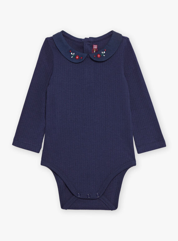 Marineblauer Body mit Claudine-Kragen DAOLLY / 22H1BFX1BOD070