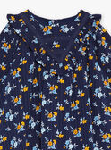 Marineblaues Kleid mit Blumendruck GAELLA / 23H1BF91ROB070