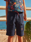 Shorts aus Fleece in Marineblau KLONOAGE / 24E3PGS2BERC234