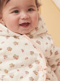 Geburtsjacke mit Kapuze in Ecru aus wattierter Baumwolle LOELIA / 24H0CF11VES001