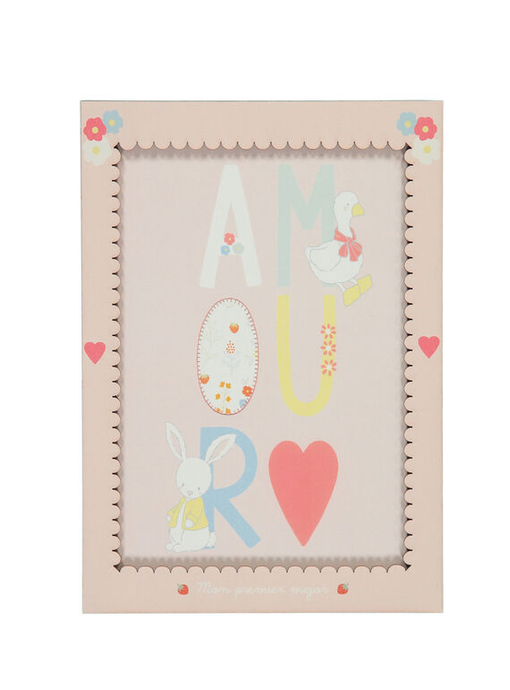 Rosa Poster „Liebe“ ROAMOURAFF / 19EZNAX1AFF301