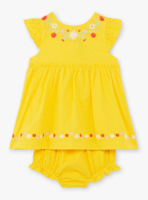 Gelbes Kleid und Blümchen für Baby-Mädchen TYGLORIA / 20E1BFZ2ROB102