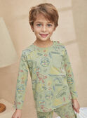 Khaki-Pyjama-Set aus Baumwolle mit Dinosaurier-Druck KUIBIAGE / 24E5PG53PYJ612