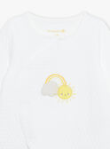 Weißer Pyjama und Mütze mit Wolken- und Sonnenmuster FOSIO_B / 23E0NMT2GRE000