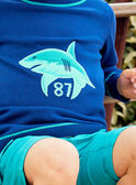 Blauer Hai-Pullover für Kinder Jungen COMIDAGE / 22E3PGN1PULC231