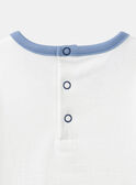 Body T-Shirt in Ecru und Hellblau mit Straßenbahn- und Tiermotiven LADULIO / 24H1BGJ1BOD001