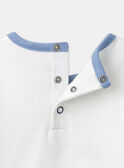 Body T-Shirt in Ecru und Hellblau mit Straßenbahn- und Tiermotiven LADULIO / 24H1BGJ1BOD001
