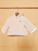 Nickijacke zur Geburt mit Kapuze in Beige LOAC / 24H0CM11VES007
